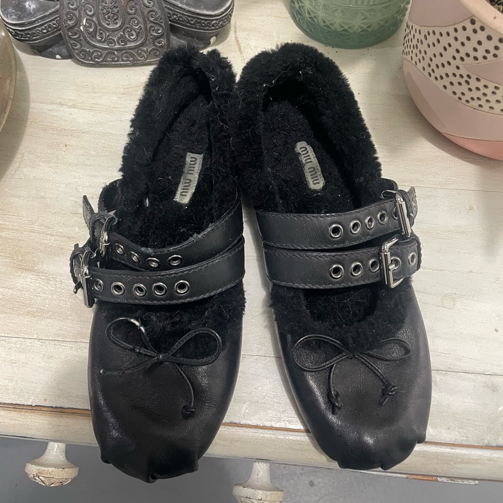 Miu Miu Black ballet flats